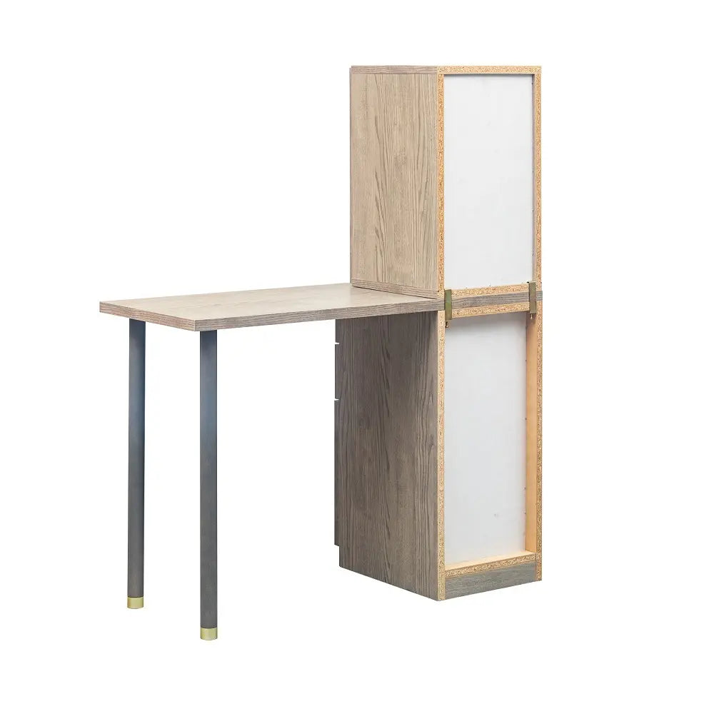 [100幅]ドレッサーデスク  国産 ガラスキャビネット×引き出し収納 ワークデスク兼用可能な多機能デザイン