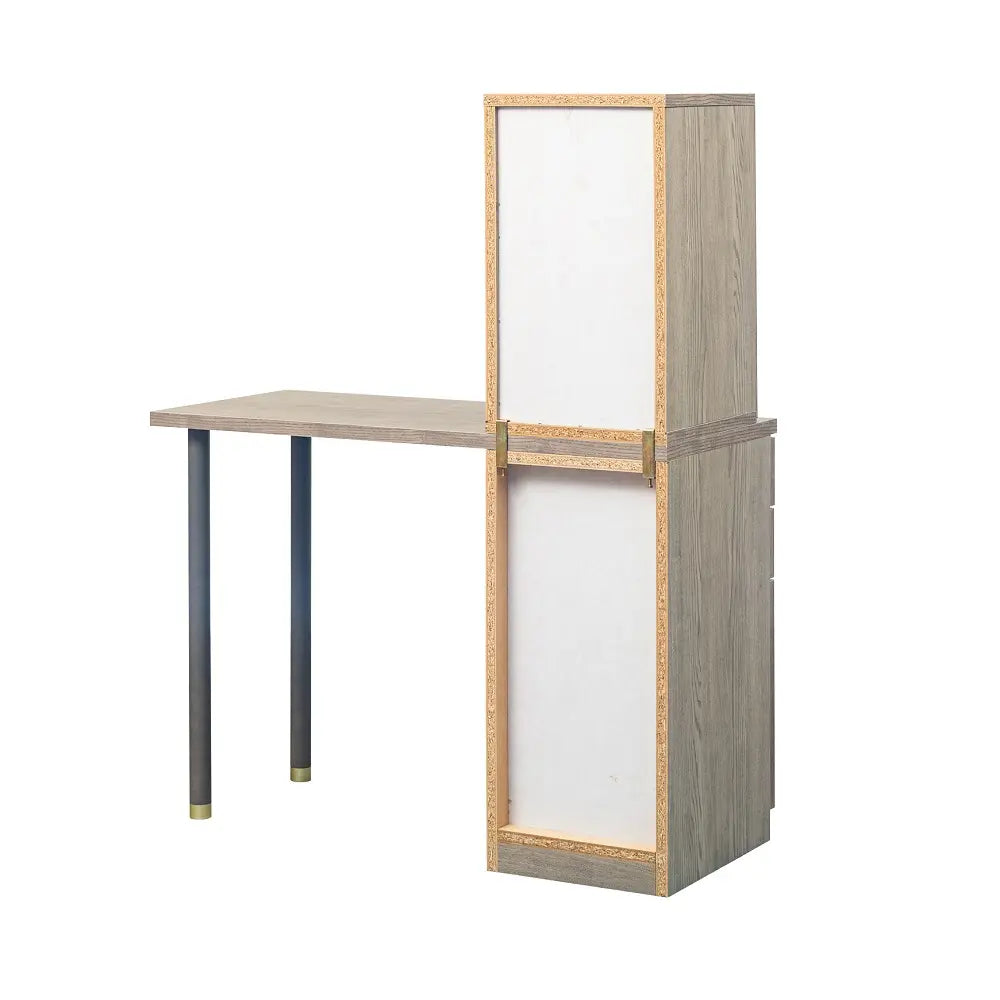 [100幅]ドレッサーデスク  国産 ガラスキャビネット×引き出し収納 ワークデスク兼用可能な多機能デザイン