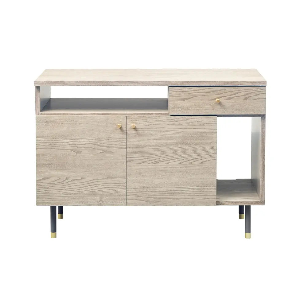 [100幅]ミドルボード  国産 オープン棚×可動棚×引き出し×タップ収納で配線もスッキリ【お客様組立】