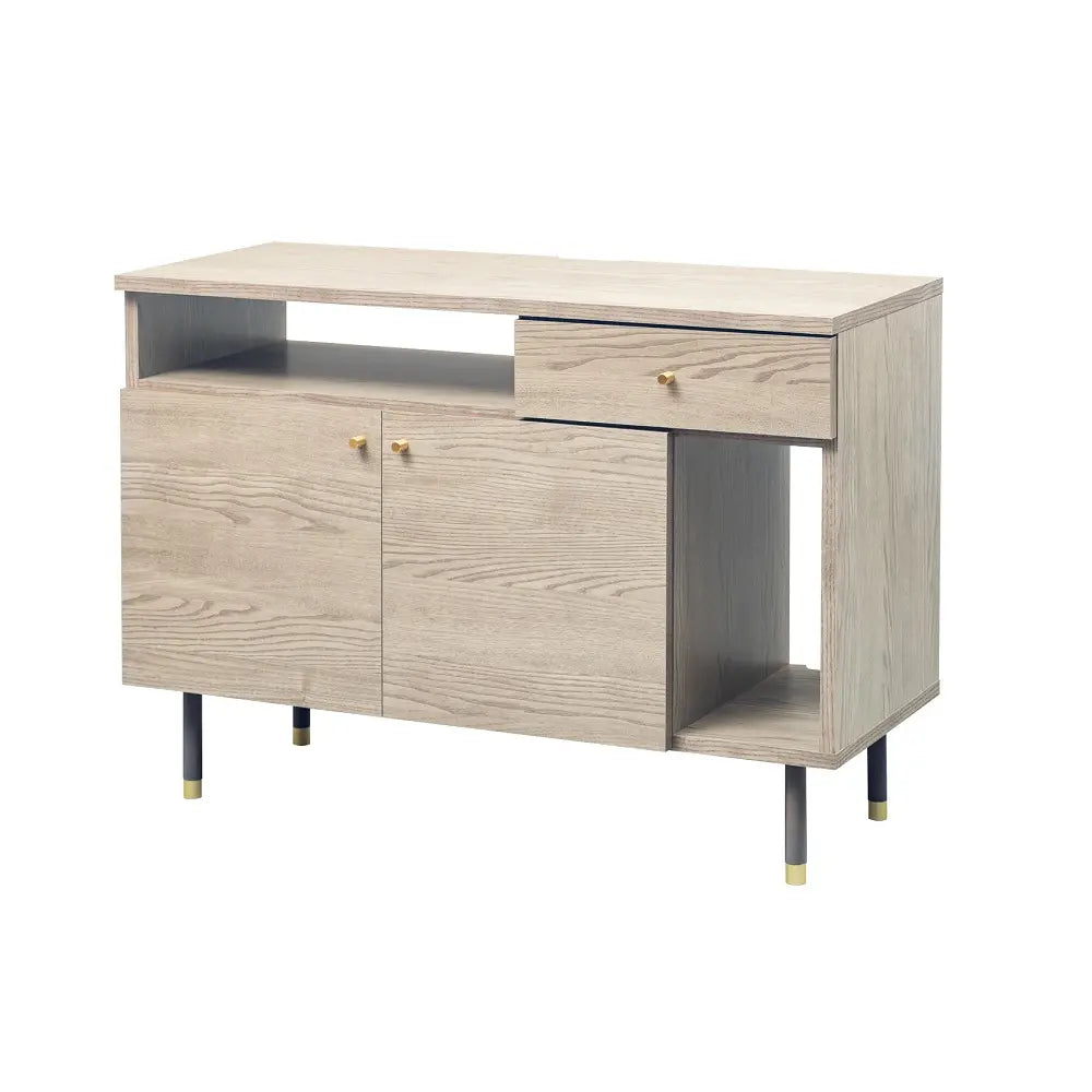 [100幅]ミドルボード  国産 オープン棚×可動棚×引き出し×タップ収納で配線もスッキリ【お客様組立】