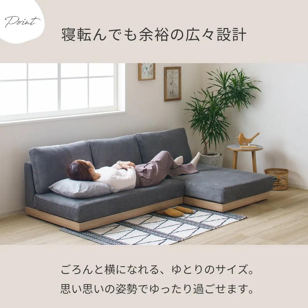 [208幅]小型犬や小さなお子様との暮らしにもおすすめ。ゆったりくつろげるローソファ。