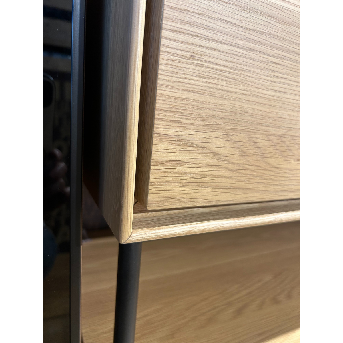 ★訳あり特価[180cm幅] ＴＶボード オーク突板 すっきりデザイン