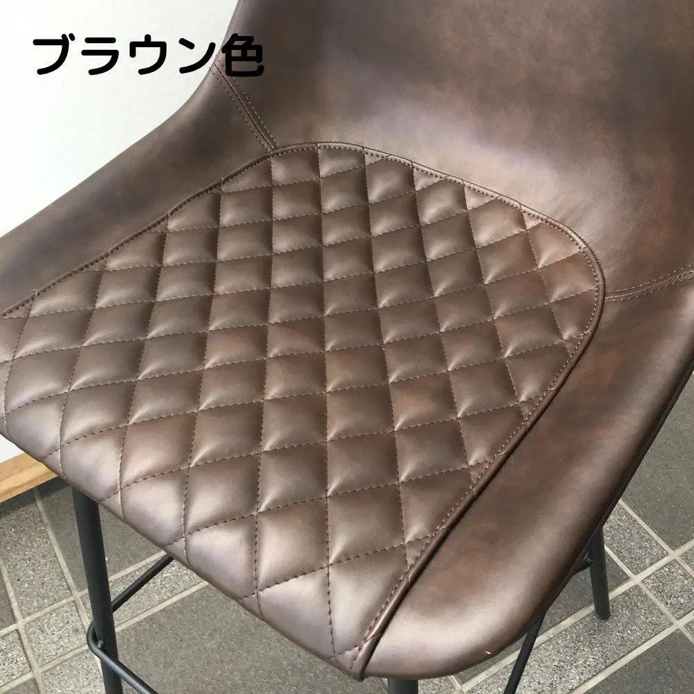 [120cm幅]スタイリッシュなバーカウンター3点セット。メラミン天板テーブル×バイキャストレザー張りチェア