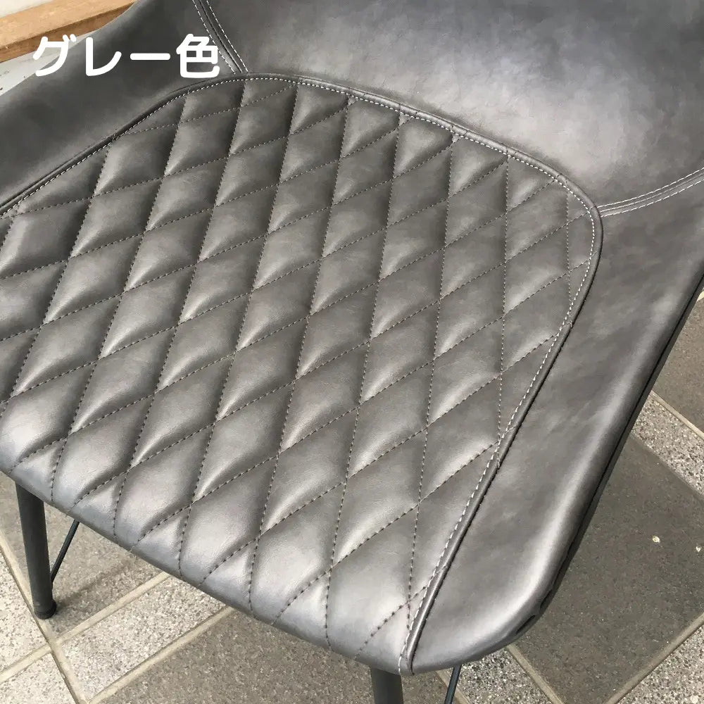 [120cm幅]スタイリッシュなバーカウンター3点セット。メラミン天板テーブル×バイキャストレザー張りチェア