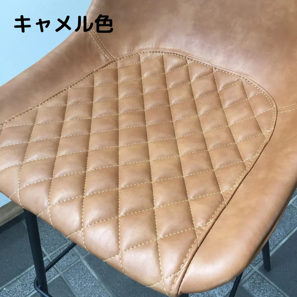 [120cm幅]スタイリッシュなバーカウンター3点セット。メラミン天板テーブル×バイキャストレザー張りチェア