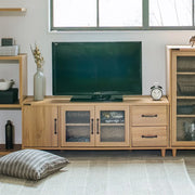 [90cm幅][120cm幅]ナチュラルな木目調 レトロな雰囲気のローボード【お客様組立】