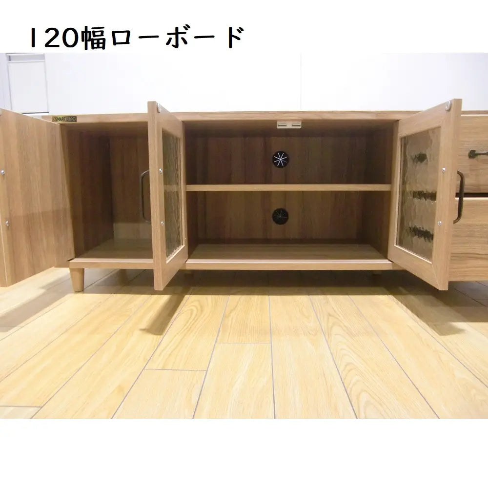 [90cm幅][120cm幅]ナチュラルな木目調 レトロな雰囲気のローボード【お客様組立】