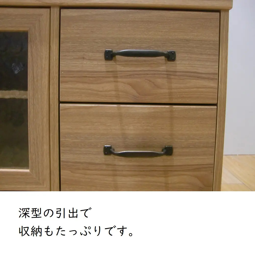 [90cm幅][120cm幅]ナチュラルな木目調 レトロな雰囲気のローボード【お客様組立】