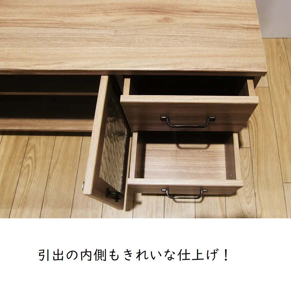 [90cm幅][120cm幅]ナチュラルな木目調 レトロな雰囲気のローボード【お客様組立】