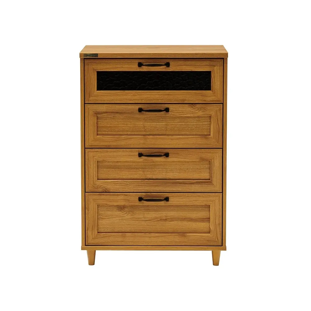 [60cm幅]ナチュラルな木目調 レトロな雰囲気のコンパクトチェスト【お客様組立】