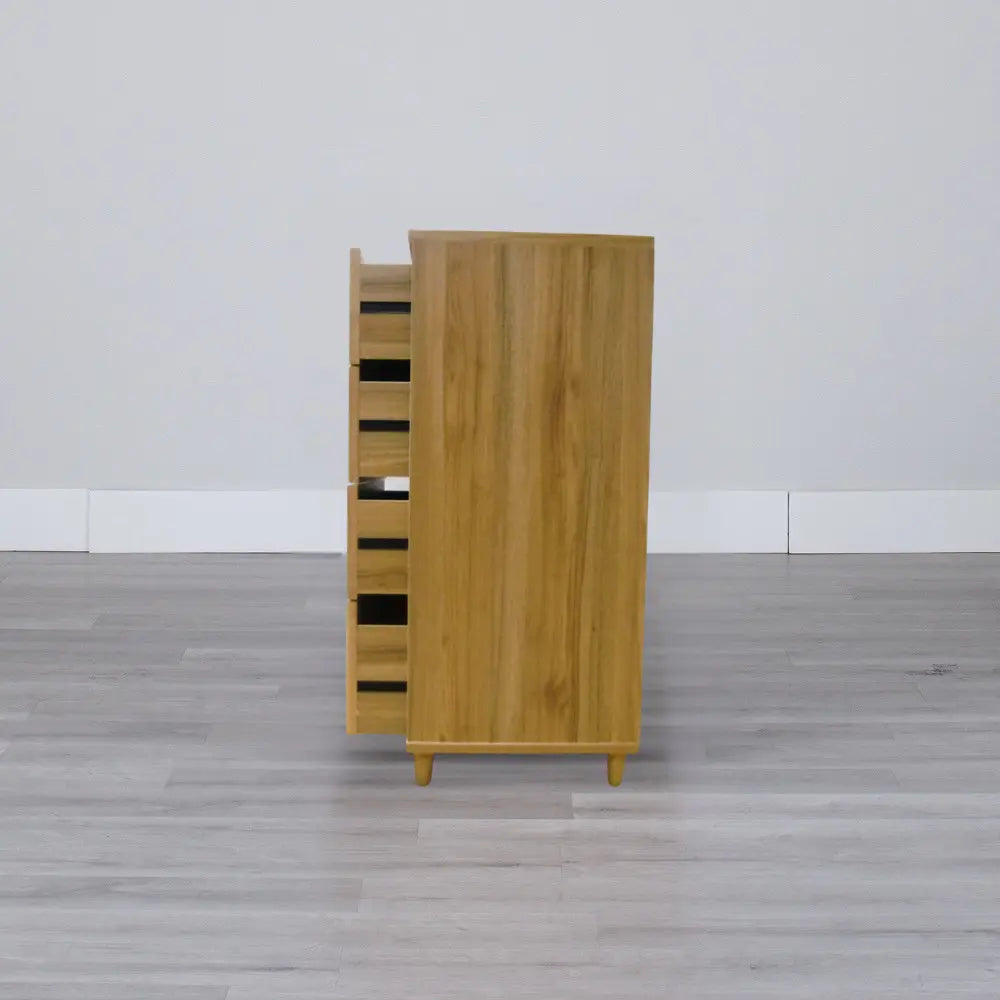 [60cm幅]ナチュラルな木目調 レトロな雰囲気のコンパクトチェスト【お客様組立】