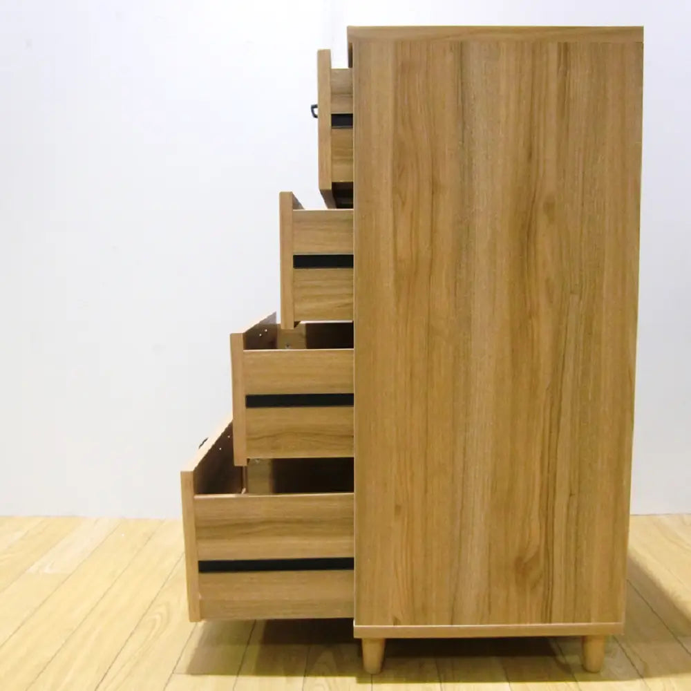 [60cm幅]ナチュラルな木目調 レトロな雰囲気のコンパクトチェスト【お客様組立】