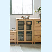 [60cm幅]ナチュラルな木目調 レトロな雰囲気のキャビネット【お客様組立】