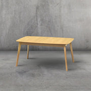 [150〜190cm幅]伸長式ダイニングテーブル オーク突板のナチュラルな木目 北欧テイスト 4～6人掛け対応