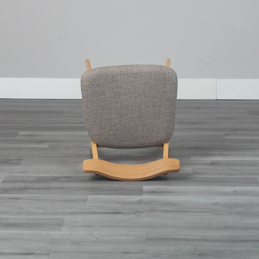 [49cm幅]食堂椅子 北欧風 ナチュラル ファブリック座面 アイボリーベージュ