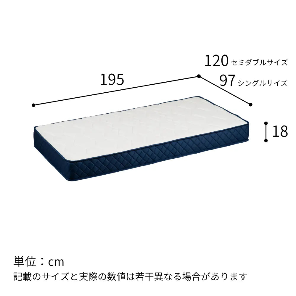 [シングル][セミダブル]コンパクトに届いて、すぐ使える。３ゾーン構造の圧縮ポケットコイルマットレス